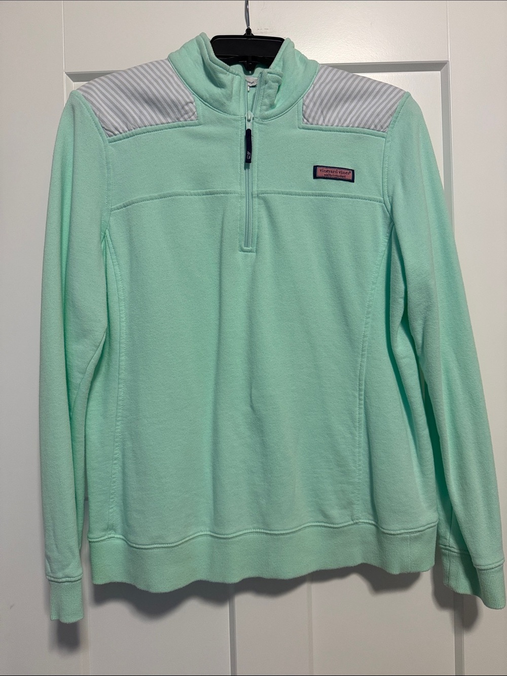 Vineyard Vines Women’s Shep Shirt Mint Quarter-Zip Pullover